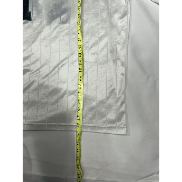 80s/90s Adidas Le Havre Athletic Club #11 White Pin Striped Jersey Sz L - Picture 8 of 10